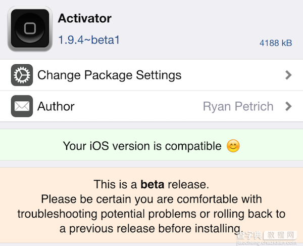 iOS8.4上装Activator崩溃解决办法 下载Beta可修复2