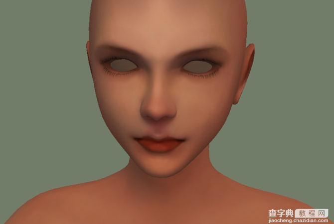 3D光头女模脸部贴图教程5