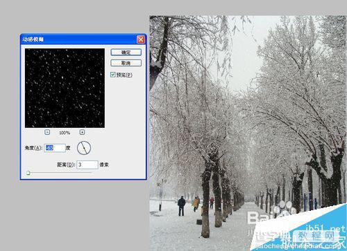 用PS滤镜制作逼真的雪花飘舞效果9
