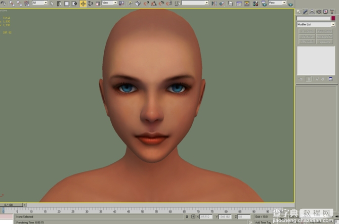 3D光头女模脸部贴图教程7