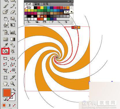 Illustrator简单制作漂亮的漩涡花纹7