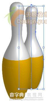 AI绘制质感逼真的3D立体保龄球瓶29