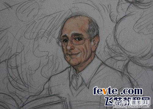 手绘插画：手绘一位老者坐在龙身上看书的过程10