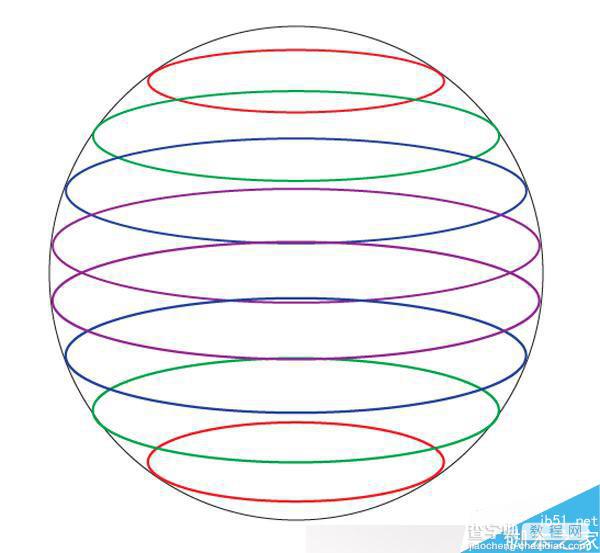 AI简便的制作色彩动人的切片球体标志6