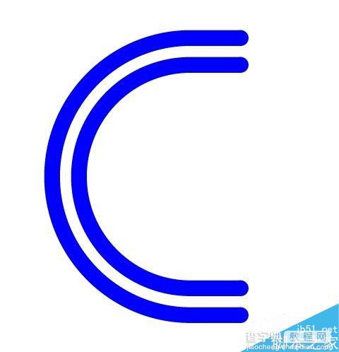 AI绘制CCTV台标的C字母7