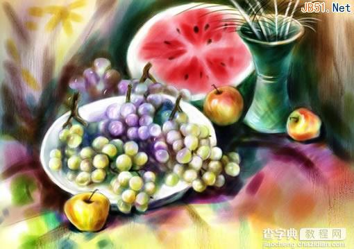 Painter实现手绘各种水果水彩画实例教程12