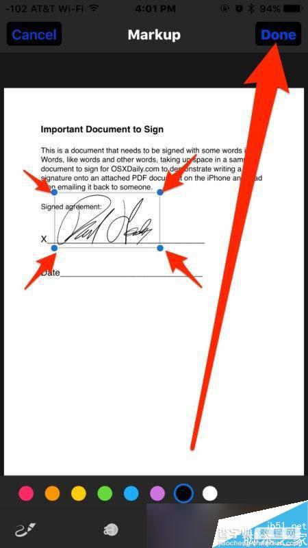 iPhone邮件应用内签署文件并回信图文步骤5