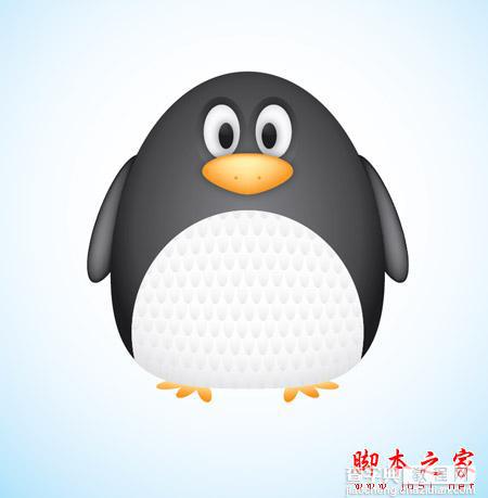 AI绘制一只很萌的灰色胖企鹅1