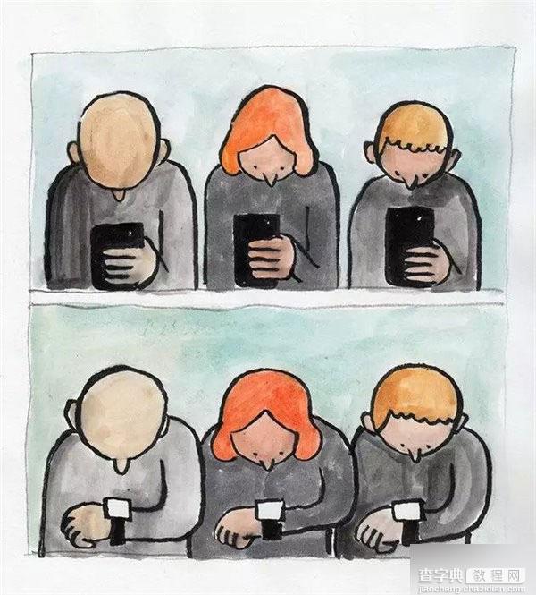 孤独症候群席卷 漫画解读人类为何迷恋智能手机4