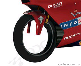 AI绘制一辆超酷的红色摩托车12