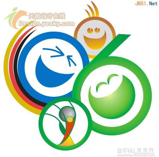 CorelDraw(CDR)模仿制作06年的德国世界杯Logo图案实例教程10