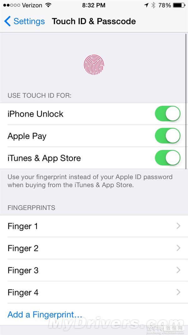 iOS 8.3正式版出现bug: Touch ID指纹识别技术不能用1