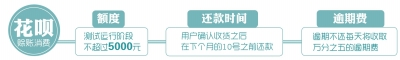 支付宝花呗赊账消费开通内测额度不超过5000元1
