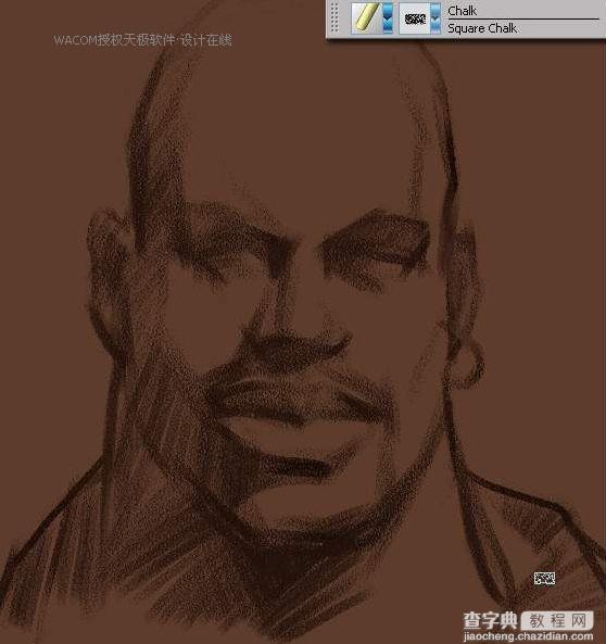 painter手绘教程：绘制漫画风格的NBA球星奥尼尔肖像4
