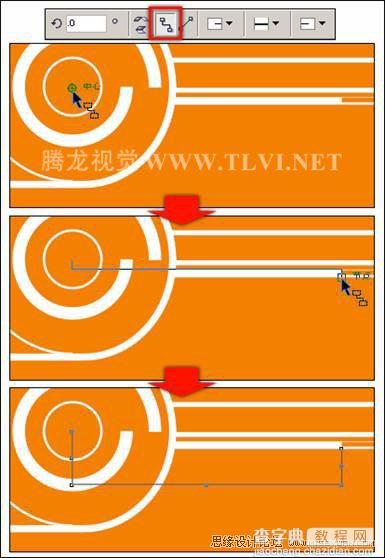 CorelDRAW使用交互式连接工具制作背景效果3