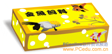 CorelDRAW(CDR)设计制作形状各异的金鱼饲料的立体包装盒实例教程27