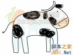 Illustrator(AI)设计绘制稚拙儿童插画奶卡通斑点奶牛实例教程5
