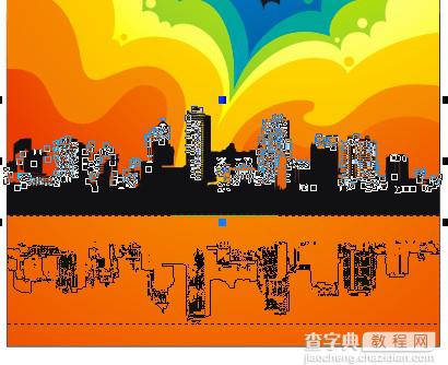 CDR贝塞尔绘制柔美鲜艳的活力城市海报17