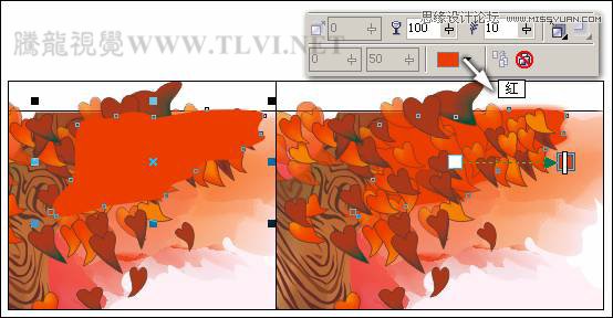 CorelDRAW绘制漫天飞舞的火红秋季枫叶教程14