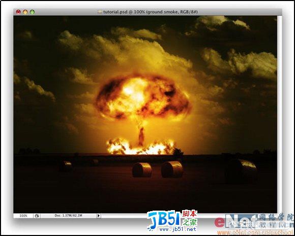 photoshop打造原子弹核爆炸壮观效果14