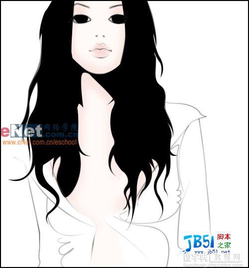 Photoshop打造时尚模特之韩国插画9