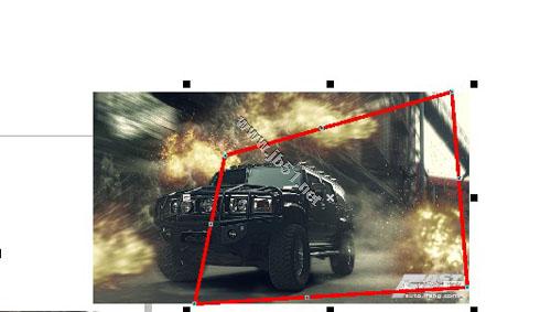 CorelDraw(CDR)绘制冲出画面的悍马车教程7