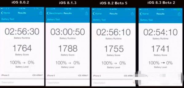 iPhone5续航测试：iOS8.1.3对比iOS8.2/8.3测试视频1