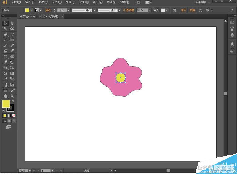 AI简单绘制一朵可爱的花朵5