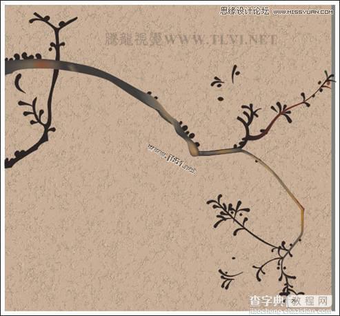 CorelDRAW(CDR)设计制作中国风花鸟工笔画实例教程12