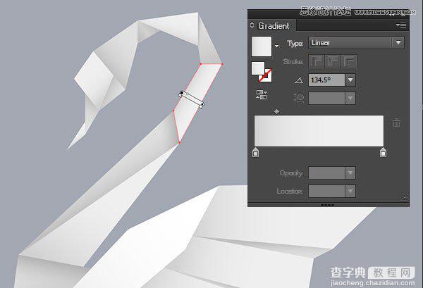 Illustrator创建数字折纸风格的白天鹅图标教程8