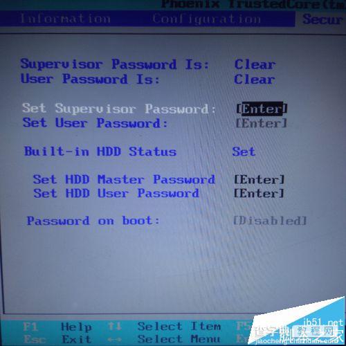 笔记本硬盘HDD User密码password怎么清除?2