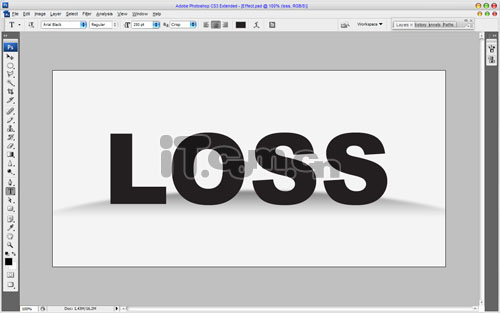 Photoshop 绘制有趣的切割文字特效6