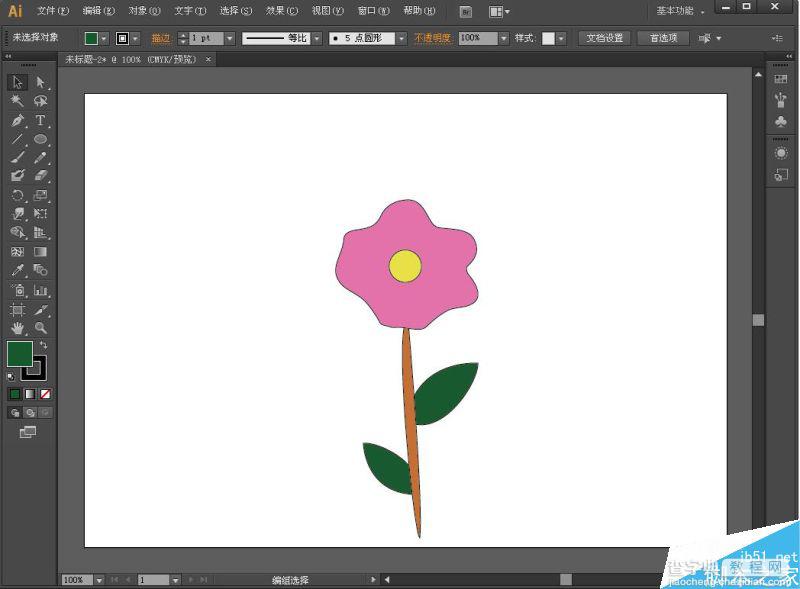 AI简单绘制一朵可爱的花朵9