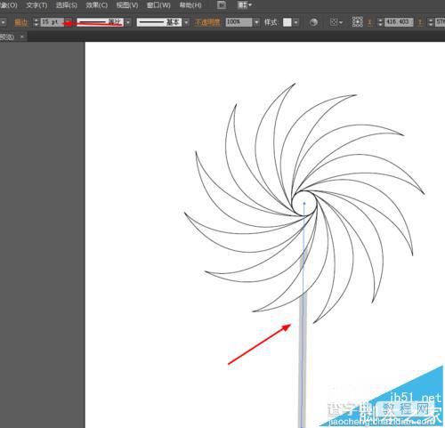 Ai怎么绘制简单的风车轮图形的风车?7