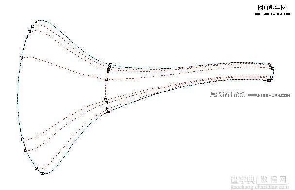 CorelDraw 网格填充工具绘制卡通唢呐5