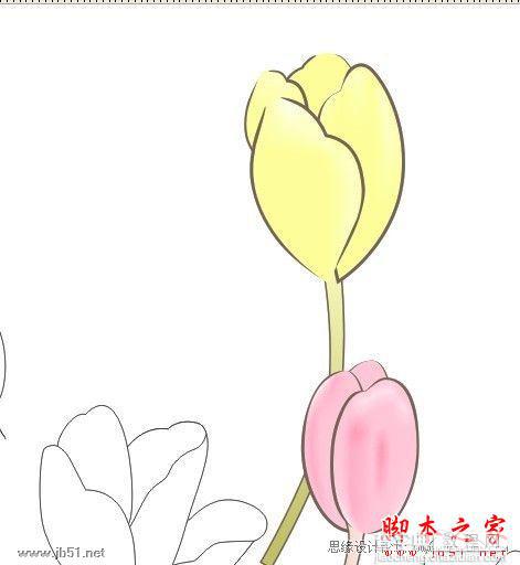 CorelDRAW(CDR)设计绘制漂亮的花朵工笔画效果实例教程6