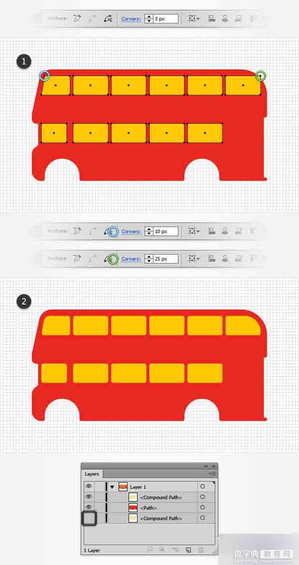 AI绘制一辆双层红色大巴车9