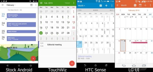 Android 5.0原生系统/TouchWiz/HTC Sense/LG UI界面对比11