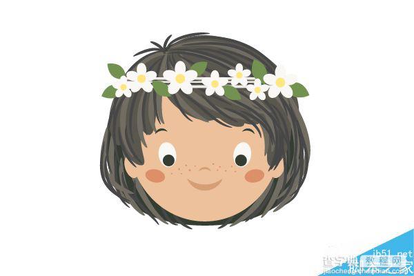 AI绘制一个吃着西瓜的可爱小女孩插画19