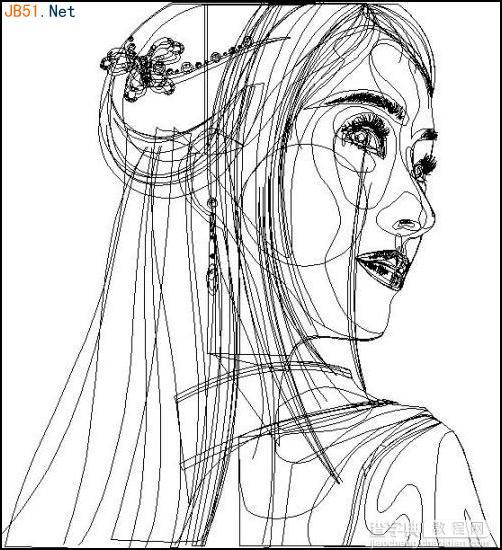 Coreldraw(CDR)设计制作真实的漂亮的古典美女图详细实例教程2
