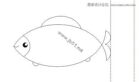 CorelDRAW(CDR)使用圆形工具简单绘制小鱼图文教程13