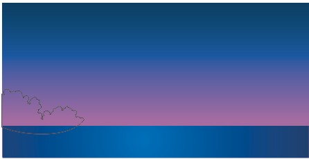 CorelDRAW绘制一幅海豚嬉戏的海上风光效果图6