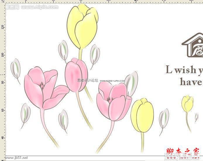 CorelDRAW(CDR)设计绘制漂亮的花朵工笔画效果实例教程7