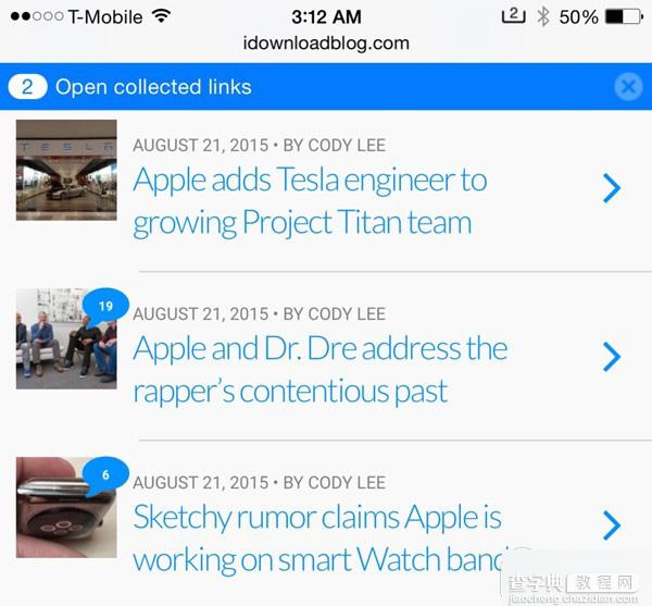 iOS8.4越狱插件LinkCollector：让Safari收集链接方便稍后阅读2