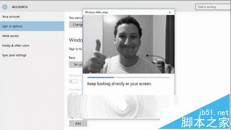 Surface Pro 4怎么使用Windows Hello脸部识别解锁？1