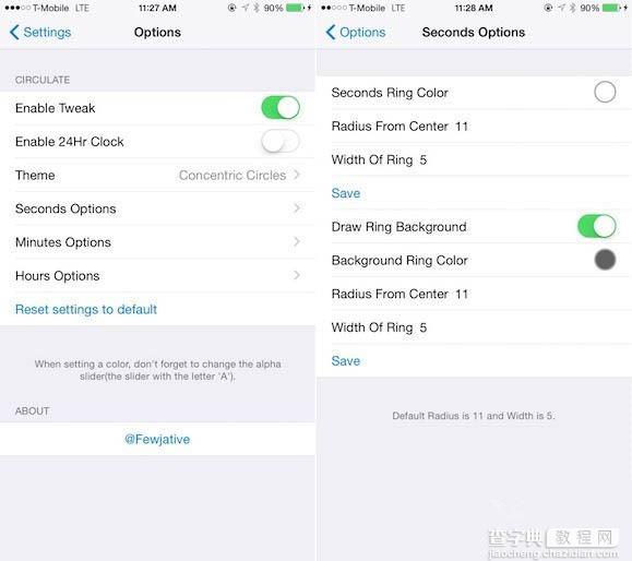 苹果iOS8.1.2越狱插件Circulate 给原生时钟增加新动画3