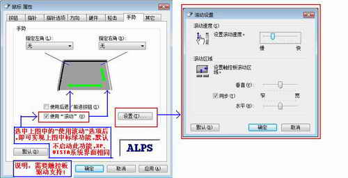 天逸F41触控板滚轮功能的相关说明1