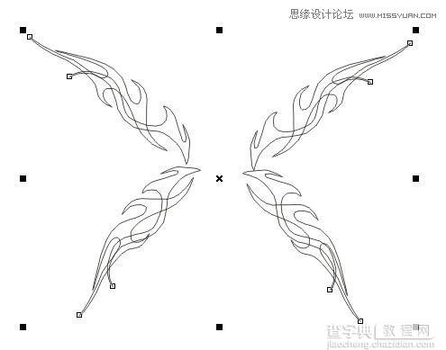 CorelDraw绘制时尚创意的蝴蝶花纹图案教程10
