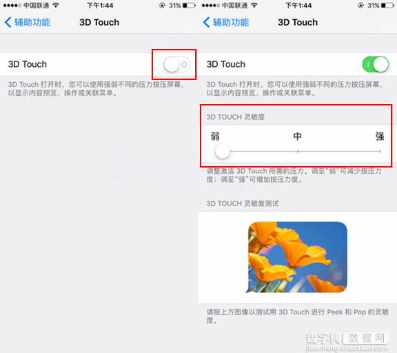 iphone7有3D Touch功能吗 苹果iPhone7开启或关闭3D Touch图文教程4