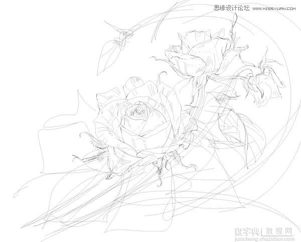 Illustrator绘制非常惊艳的抽象派玫瑰花3